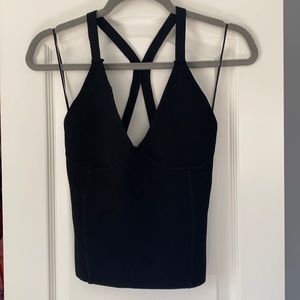 ZARA BLACK KNIT TOP SIZE SMALL